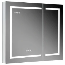 Blossom Kitchen & Bath Supply LED Medicine Cabinet With Defog, Dimmer, Makeup Mirror, Outlets, 36x32