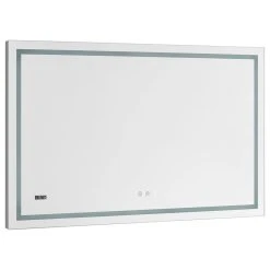AQUADOM Daytona LED Lighted Bathroom Fog Free Dimmable Mirror 48"x30"x1" -Laural Home Shop 3b61b6620ca9f3cd 6901 w800 h800 b1 p0