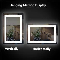 Kiva Rhyme LED Backlit Mirror With Anti-Fog Function, 28"x36"-3 Button 15 Kiva Rhyme LED Backlit Mirror With Anti-Fog Function, 28"x36"-3 Button -Laural Home Shop 3ba158200eb3d521 5596 w800 h800 b0 p0