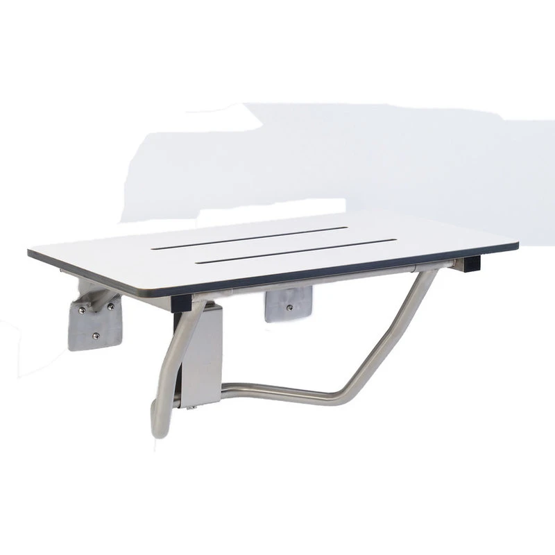 Grab Bar Specialists Rectangular Folding Shower Seat, Phenolic, White, 24 Inch, Wall Mount 4 Grab Bar Specialists Rectangular Folding Shower Seat, Phenolic, White, 24 Inch, Wall Mount - Image 2