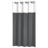 Extra Long Hookless Shower Curtain 72"x78" Sealskin Doppio, Gray And White 1 Extra Long Hookless Shower Curtain 72"x78" Sealskin Doppio, Gray And White -Laural Home Shop 3c71cc530718fc56 0330 w800 h800 b1 p0