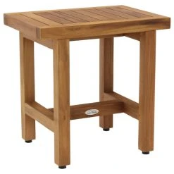 AquaTeak Patented 18" Spa Lotus Teak Shower Bench