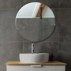 Fab Glass And Mirror Round Beveled Polished Frameless Wall Mirror With Hooks, 24" 19 Fab Glass And Mirror Round Beveled Polished Frameless Wall Mirror With Hooks, 24" -Laural Home Shop 3e115c42035a546b 0157 w800 h800 b0 p0