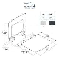 Transolid Studio Shower Seat, Black -Laural Home Shop 3e71cb0d0dfccafe 0010 w800 h800 b1 p0