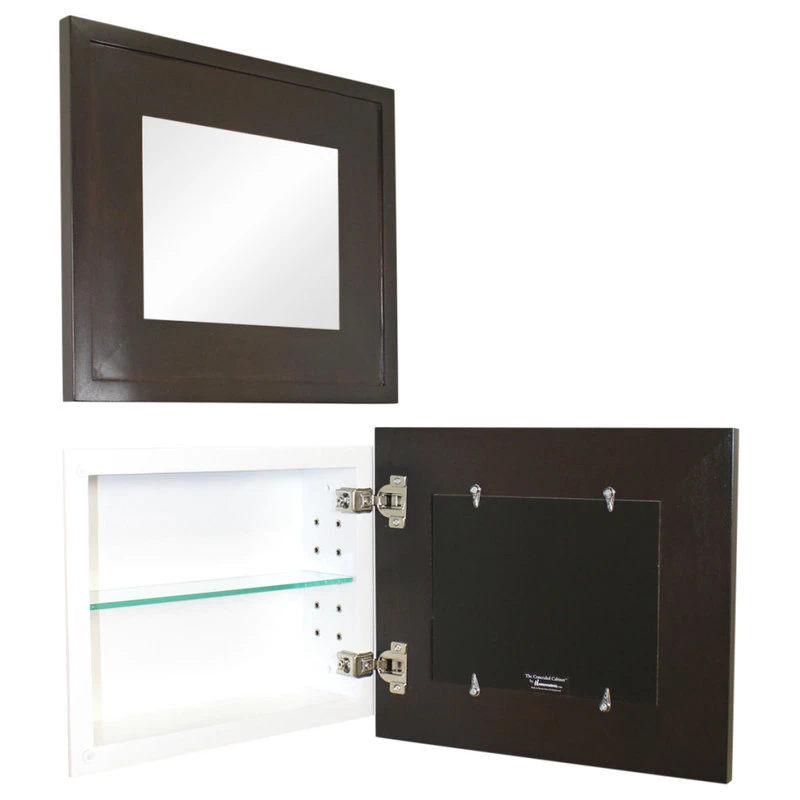 Fox Hollow Furnishings 14x11 Landscape Mirrored Medicine Cabinet, Coffee Bean 3 Fox Hollow Furnishings 14x11 Landscape Mirrored Medicine Cabinet, Coffee Bean