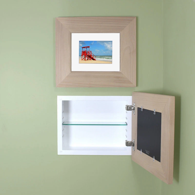 Fox Hollow Furnishings Landscape Recessed Concealed Medicine Cabinet, 14"x11", Unfinished Flat 6 Fox Hollow Furnishings Landscape Recessed Concealed Medicine Cabinet, 14"x11", Unfinished Flat - Image 4