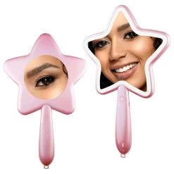 Impressions Vanity Company Starlet Led Handheld Makeup Mirror, Pearl White