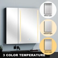 JimsMaison 30" Square Black Aluminum Surface Mount Medicine Cabinet With Mirror 17 JimsMaison 30" Square Black Aluminum Surface Mount Medicine Cabinet With Mirror -Laural Home Shop 3ec120950311c612 7390 w800 h800 b0 p0