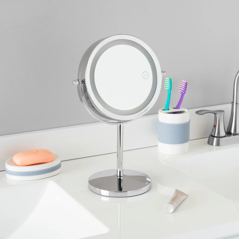 Home Basics Cosmetic Mirror, LED Light, Chrome 4 Home Basics Cosmetic Mirror, LED Light, Chrome - Image 2
