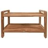 EcoDecors EarthyTeak Classic Shower Bench, Shelf And LiftAide Arms, 35"