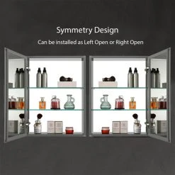 Blossom Kitchen & Bath Supply Aluminum Bathroom Medicine Cabinet, Recess Or Surface Mount, 20"x26" -Laural Home Shop 3ef17afa0100333e 1944 w800 h800 b0 p0