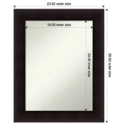 Amanti Art Portico Espresso Non-Beveled Wood Bathroom Wall Mirror - 23.5 X 29.5 In. 14 Amanti Art Portico Espresso Non-Beveled Wood Bathroom Wall Mirror - 23.5 X 29.5 In. -Laural Home Shop 3f51113802bddde8 6146 w800 h800 b1 p0