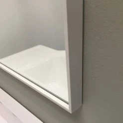 Dowell K&B Supplies Mattox Mirror, White, 36"w X 32"h X 1"d 20 Dowell K&B Supplies Mattox Mirror, White, 36"w X 32"h X 1"d -Laural Home Shop 3fb1b8b10021bda1 3656 w800 h800 b0 p0