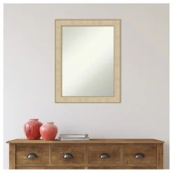 Amanti Art Classic Honey Silver Non-Beveled Bathroom Wall Mirror - 22 X 28 In. 17 Amanti Art Classic Honey Silver Non-Beveled Bathroom Wall Mirror - 22 X 28 In. -Laural Home Shop 40913e9502bddca7 6169 w800 h800 b1 p0