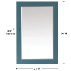 Altair Sutton Rectangular Bathroom Wood Framed Wall Mirror, Royal Green, 24" -Laural Home Shop 41b181f60244a35a 5450 w800 h800 b1 p0