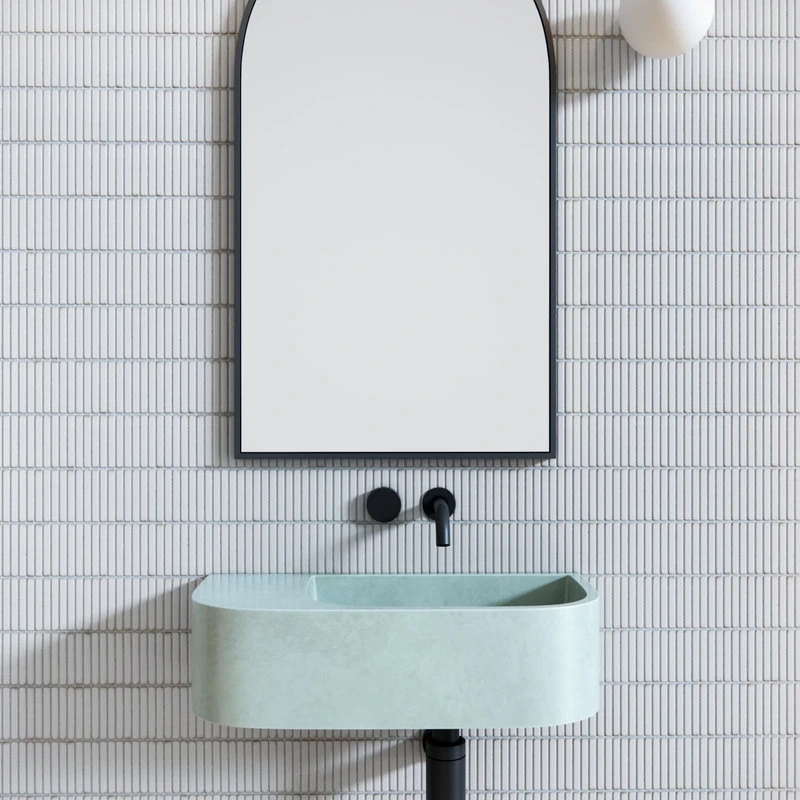 Glass Warehouse 22" W X 38" H Arch Shape Stainless Steel Framed Mirror, Black, Black 4 Glass Warehouse 22" W X 38" H Arch Shape Stainless Steel Framed Mirror, Black, Black - Image 2