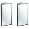 Renovators Supply Manufacturing Renovator's Supply Brushed Stainless Steel Wall Mount Corner Medicine Cabinet