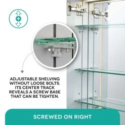 Fine Fixtures LED Recessed/Surface Mount Medicine Cabinet, Aluminum, 24"x36", Right Hand Door 13 Fine Fixtures LED Recessed/Surface Mount Medicine Cabinet, Aluminum, 24"x36", Right Hand Door -Laural Home Shop 43e1fd570fda5475 4555 w800 h800 b0 p0