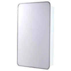 Ketcham Medicine Cabinets/Fred Silver & Company Round Corner Series Left Hinged Medicine Cabinet, 16"x28"