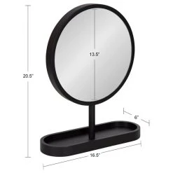 Uniek Travis Framed Tabletop Mirror, Black, 17"x21" 15 Uniek Travis Framed Tabletop Mirror, Black, 17"x21" -Laural Home Shop 4421586502582660 2900 w800 h800 b1 p0