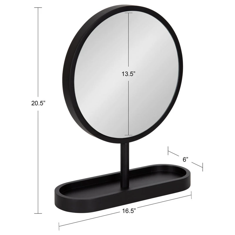 Uniek Travis Framed Tabletop Mirror, Black, 17"x21" 7 Uniek Travis Framed Tabletop Mirror, Black, 17"x21" - Image 5