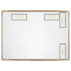 LEDEL Rectangle Framed Bathroom Vanity Mirror Accent Wall Mirror, Gold, 30"wx24"h -Laural Home Shop 44311c0403318bc7 3577 w800 h800 b1 p0