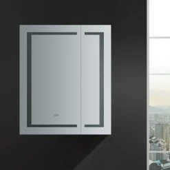 Fresca Spazio Bathroom Medicine Cabinet With LED Lighting And Defogger, 30"x36" -Laural Home Shop 445175300f08f614 1157 w800 h800 b0 p0