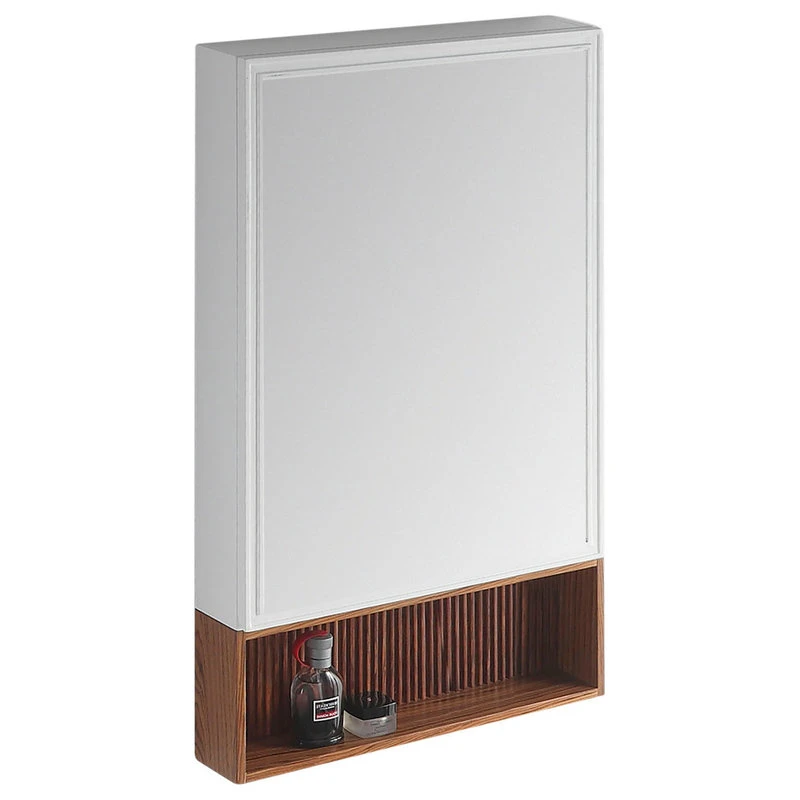 Fine Fixtures Dakota Medicine Cabinet, 21" Wide, White, Teak Shelf 4 Fine Fixtures Dakota Medicine Cabinet, 21" Wide, White, Teak Shelf - Image 2