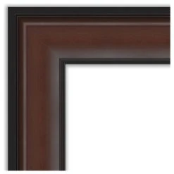 Amanti Art Harvard Walnut Beveled Bathroom Wall Mirror - 32.5 X 26.5 In. -Laural Home Shop 4451b8d60d1d1b1c 5263 w800 h800 b1 p0