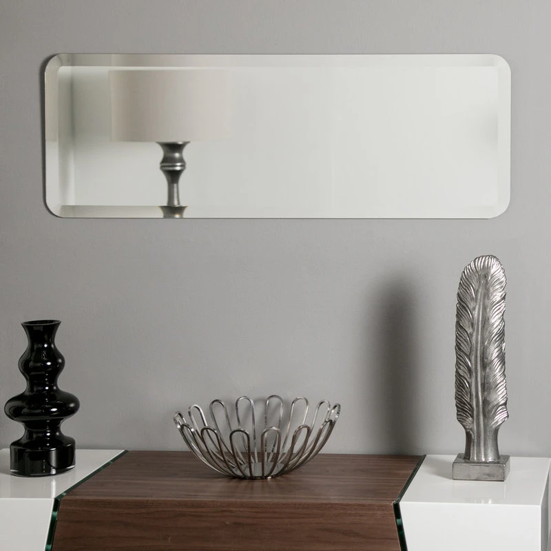 Decor Wonderland Shelly Long Frameless Mirror 39.5"x13.75" Wall Mirror 4 Decor Wonderland Shelly Long Frameless Mirror 39.5"x13.75" Wall Mirror - Image 2