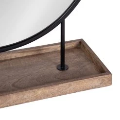 Uniek Maxfield Round Tabletop Mirror, Black, 18x22 -Laural Home Shop 4581435100b63803 4983 w800 h800 b0 p0