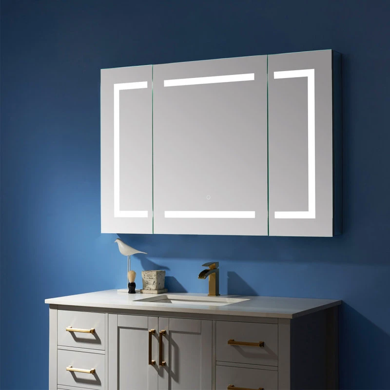 Vinnova Rectangular Frameless Lighted Medicine Cabinet Wall Mounted Mirror, 48inch 7 Vinnova Rectangular Frameless Lighted Medicine Cabinet Wall Mounted Mirror, 48inch - Image 5