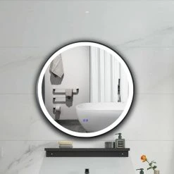CHLOE Lighting, Inc. CHLOE Lighting LUMINOSITY Embedded Round TouchScreen LED Mirror 29 CHLOE Lighting, Inc. CHLOE Lighting LUMINOSITY Embedded Round TouchScreen LED Mirror -Laural Home Shop 45a1c7cd00a3ea46 5603 w800 h800 b0 p0