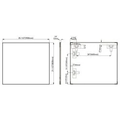 Dowell K&B Supplies Mattox Mirror, White, 36"w X 32"h X 1"d 18 Dowell K&B Supplies Mattox Mirror, White, 36"w X 32"h X 1"d -Laural Home Shop 45d1871c0021bda0 3656 w800 h800 b1 p0