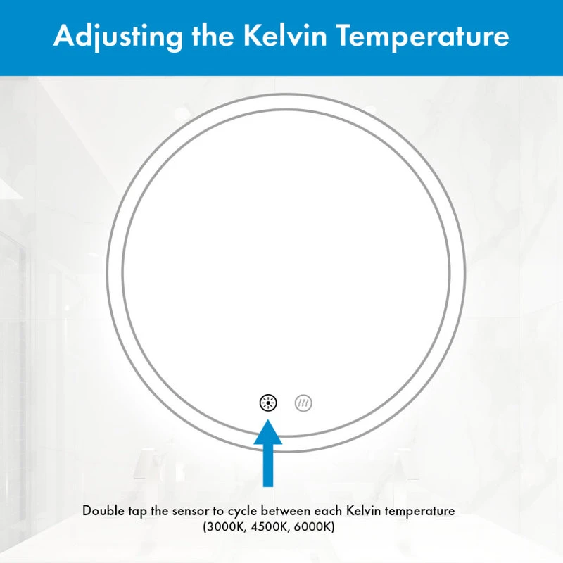 Ketcham Medicine Cabinets/Fred Silver & Company Orbit Round Dimmable LED Mirror With Defogger, 30"x1.75" 7 Ketcham Medicine Cabinets/Fred Silver & Company Orbit Round Dimmable LED Mirror With Defogger, 30"x1.75" - Image 5