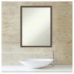 Amanti Art Hardwood Wedge Mocha Non-Beveled Wood Bathroom Wall Mirror - 19.25 X 25.25 In. 15 Amanti Art Hardwood Wedge Mocha Non-Beveled Wood Bathroom Wall Mirror - 19.25 X 25.25 In. -Laural Home Shop 462136d202bddde8 6188 w800 h800 b1 p0