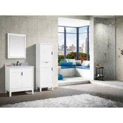 Avanity Corporation Avanity Emma 24" Mirror, White 7 Avanity Corporation Avanity Emma 24" Mirror, White -Laural Home Shop 46b1c4560b1ef2de 4317 w800 h800 b0 p0