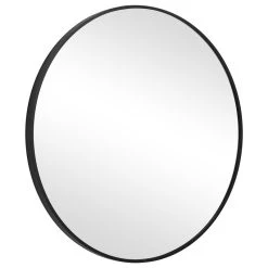 Vhomes Lights Contemporary 24" Round Vanity Bathroom Wall Mirror, Satin Black 13 Vhomes Lights Contemporary 24" Round Vanity Bathroom Wall Mirror, Satin Black -Laural Home Shop 46c15b0503f048b1 8203 w800 h800 b1 p0