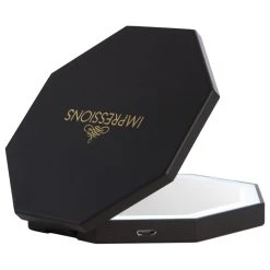 Impressions Vanity Company Cosmic Wireless LED Compact Mirror, Adjustable Brightness, Black -Laural Home Shop 470166d60eea844f 8910 w800 h800 b1 p0