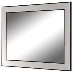 Hitchcock Butterfield Silhana Brushed Silver And Black Mirror, 26.5"x36.5" -Laural Home Shop 475176c90ee79c14 3190 w800 h800 b1 p0