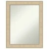 Amanti Art Classic Honey Silver Non-Beveled Bathroom Wall Mirror - 22 X 28 In.