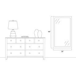 FrameMyMirror Meade Framed Wall Mirror, Black, 28"x48" 32 FrameMyMirror Meade Framed Wall Mirror, Black, 28"x48" -Laural Home Shop 476190a903bf463c 9967 w800 h800 b1 p0