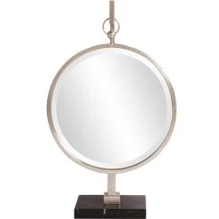 Howard Elliott Collection Medallion Mirror - Silver
