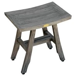 CoastalVogue Satori 18" Eastern Style Teak Shower Bench, Coquina Gray -Laural Home Shop 48317c7b0cbf3b9f 8247 w800 h800 b1 p0