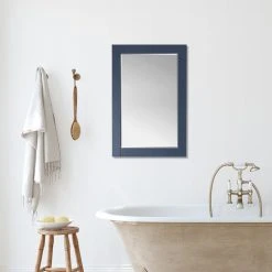 Altair Ivy Rectangular Bathroom Wood Framed Wall Mirror, Blue, 24" -Laural Home Shop 485112a1024482fd 5439 w800 h800 b0 p0