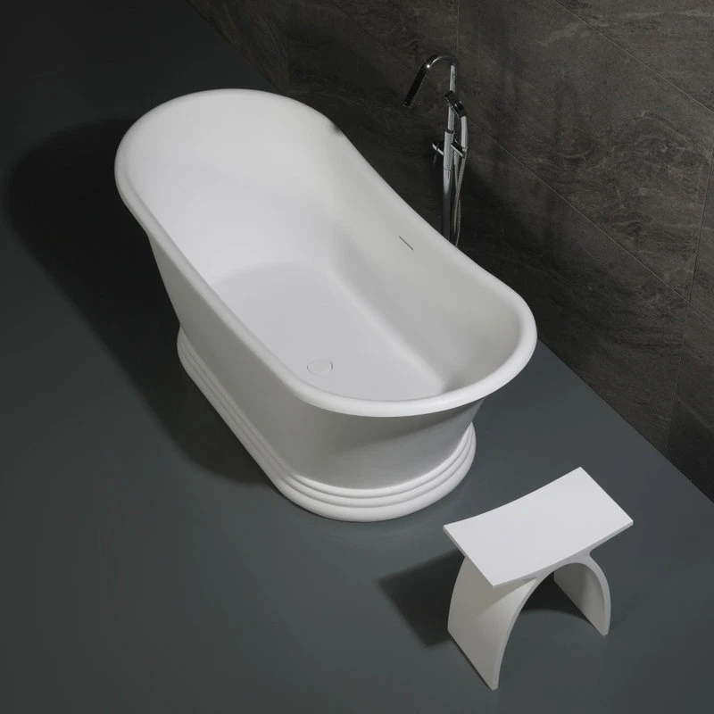 Alfi Trade Inc Alfi Brand Abst77 Arched White Matte Solid Surface Resin Bathroom/Shower Stool 6 Alfi Trade Inc Alfi Brand Abst77 Arched White Matte Solid Surface Resin Bathroom/Shower Stool - Image 4