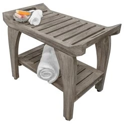 DecoTeak CoastalVogue Tranquility 24" Wide ShowerBench GR156, Gray 24 DecoTeak CoastalVogue Tranquility 24" Wide ShowerBench GR156, Gray -Laural Home Shop 48d12a500fdd1023 3344 w800 h800 b1 p0