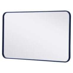 Elegant Furniture & Lighting Elegant Decor MR802236BL Soft Corner Metal Rectangular Mirror, 22"x36", Blue 16 Elegant Furniture & Lighting Elegant Decor MR802236BL Soft Corner Metal Rectangular Mirror, 22"x36", Blue -Laural Home Shop 48e166a001a54a4a 7063 w800 h800 b1 p0