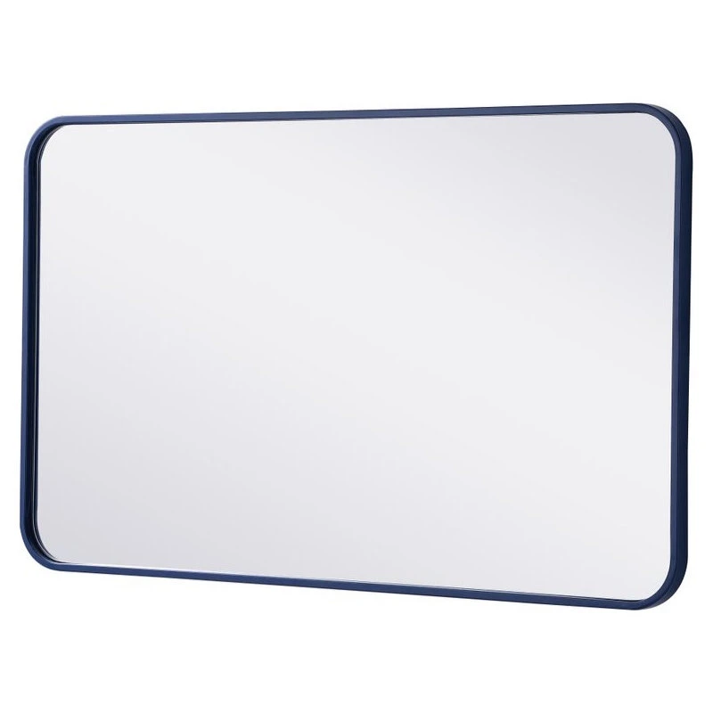 Elegant Furniture & Lighting Elegant Decor MR802236BL Soft Corner Metal Rectangular Mirror, 22"x36", Blue 8 Elegant Furniture & Lighting Elegant Decor MR802236BL Soft Corner Metal Rectangular Mirror, 22"x36", Blue - Image 6