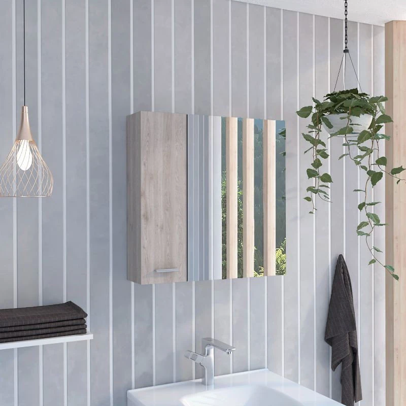 FM FURNITURE Kenya Medicine Cabinet, Light Gray 6 FM FURNITURE Kenya Medicine Cabinet, Light Gray - Image 4